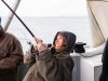 Saltwater fishing reeling in