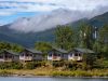 View of cabins at Kodiak Brown Bear Center